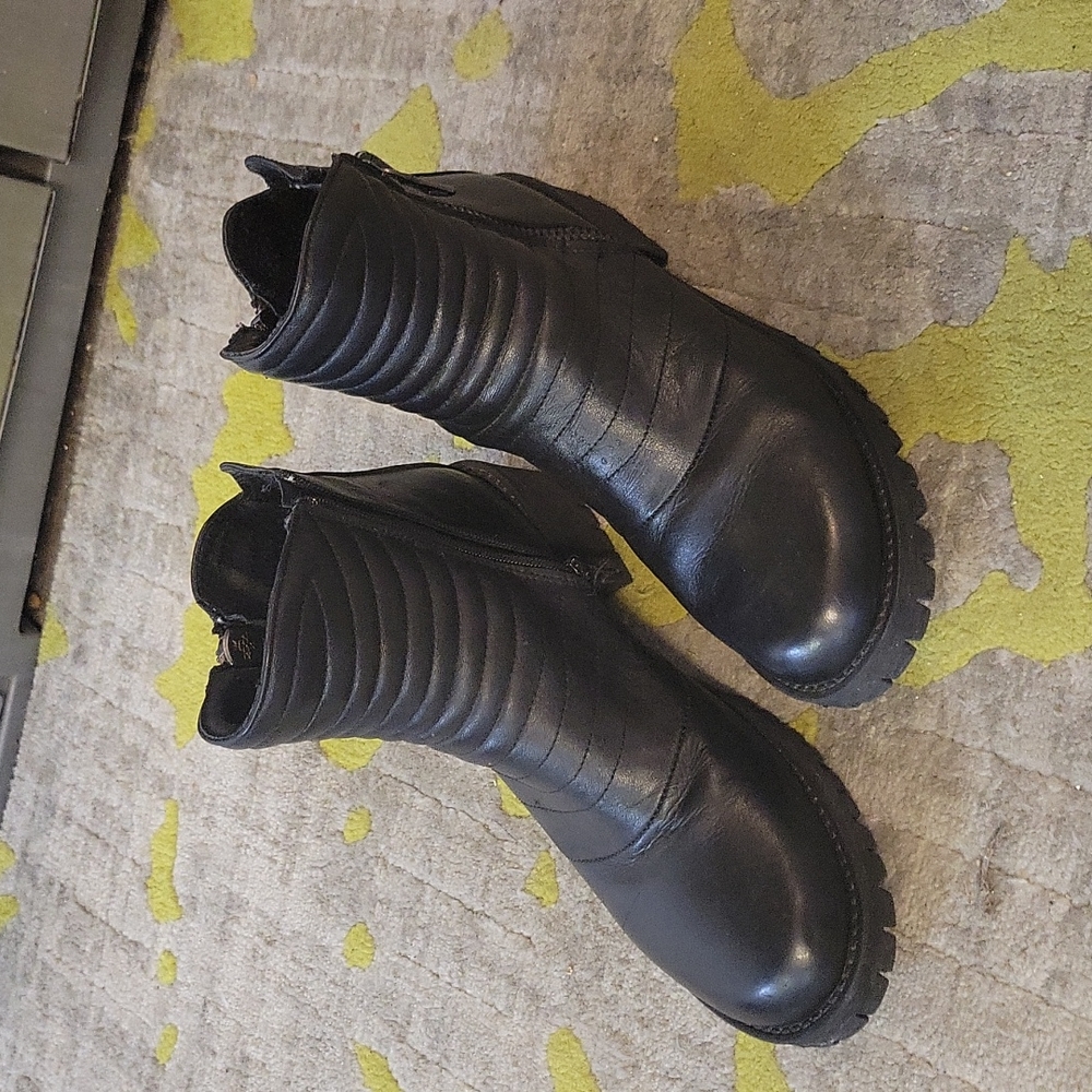 Fabrizio Chini black moto inspired ankle boot size 39
